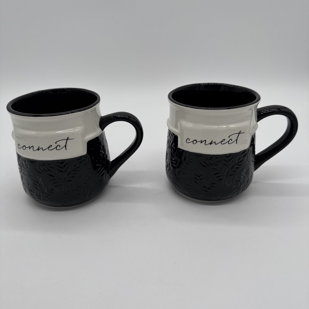 Glory Haus Coffee Mugs Set  "connect" The Grace Case Couples Large New